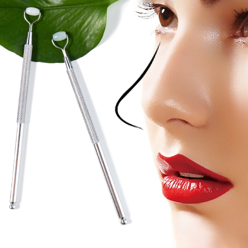Jade Roller Gua Sha - Oczu przeciwzmarszczkowy naturalny wałek z jadeitem