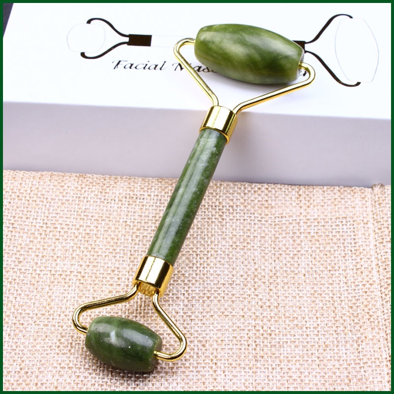 Jade Roller Gua Sha - Pielęgnacja skóry Kamień kwarcowy Naturalny zestaw