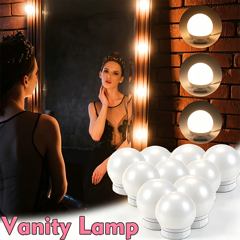 Beauty Makeup Desk - Zestaw 10 żarówek LED do lustra