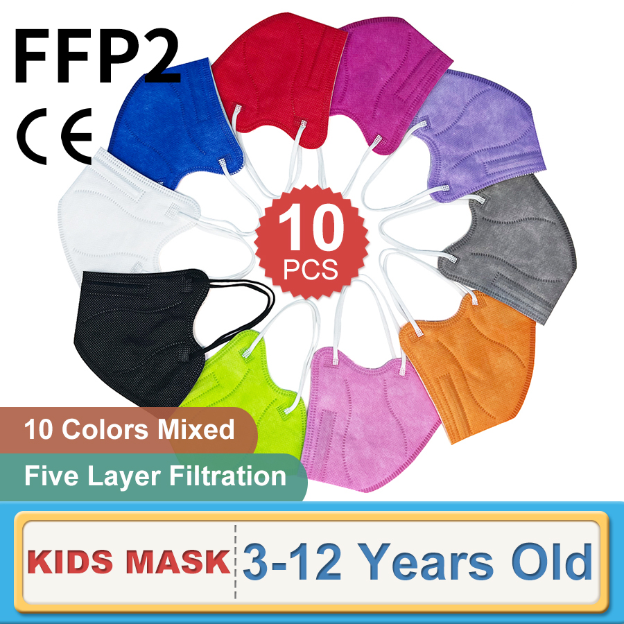 Sheet Face Mask Pack - 10 sztuk dzieci FFP2 maska ​​na