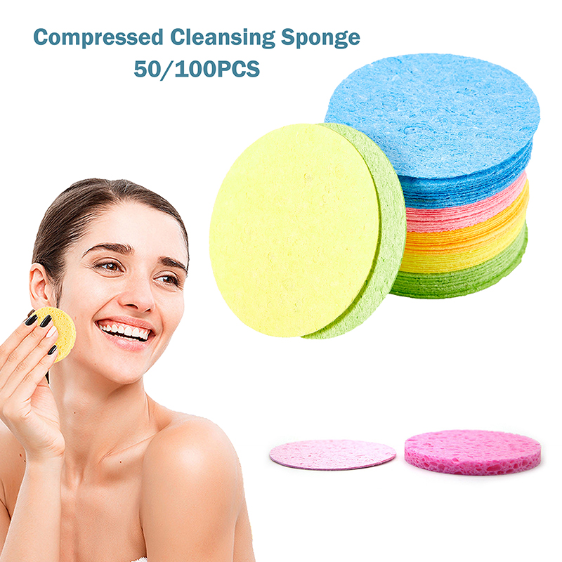 Beauty Makeup Store - 50/100 sztuk skompresowana naturalna celuloza gąbka