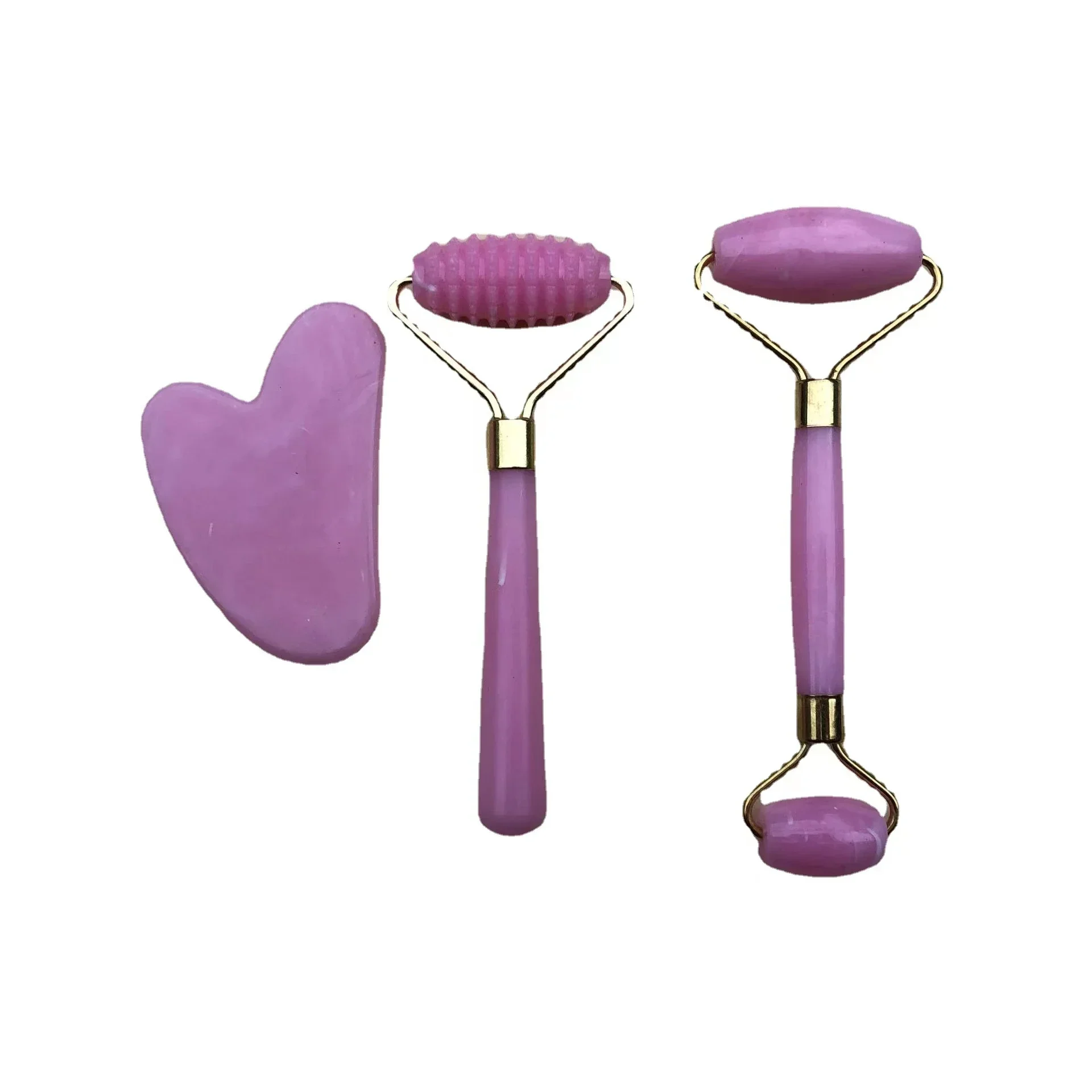 Jade Roller Gua Sha - Masażer rolkowy z żywicy do twarzy