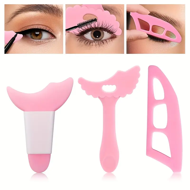 3 szt. silikonowych szablonów  – Beauty Makeup Drawing recenzja i cena
