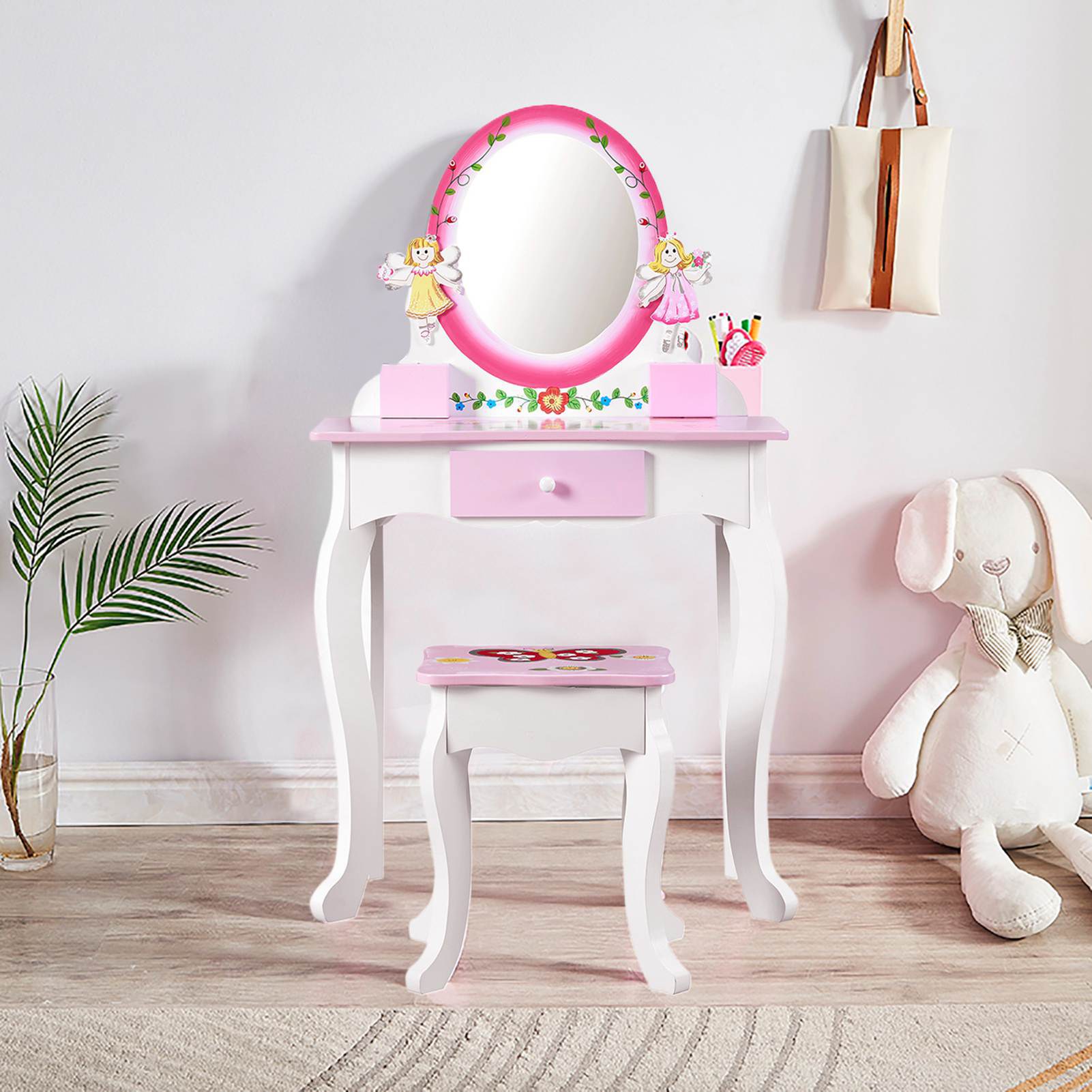 Drewniany toaletka dla dzieci  – Beauty Makeup Desk recenzja i cena