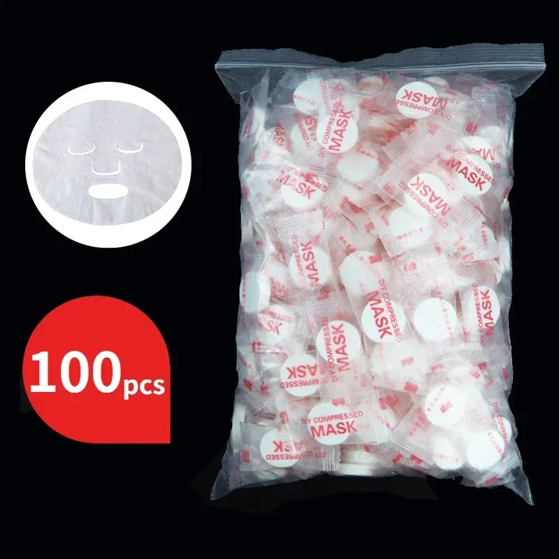 100 szt. Jednorazowe, kompreso – Sheet Face Mask Pack recenzja i cena