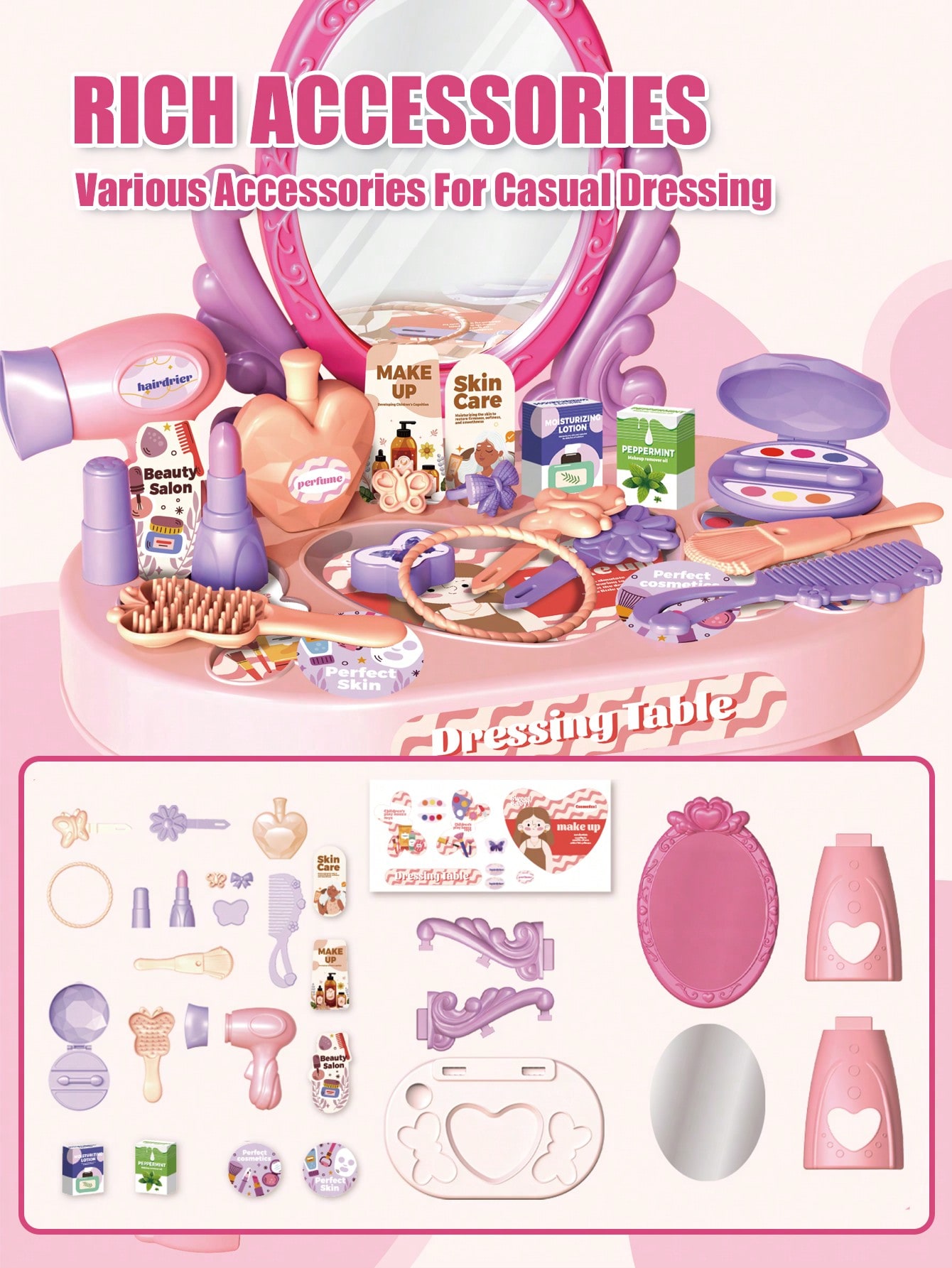 Zestaw toaletki dla dzieci z l – Beauty Makeup Desk recenzja i cena