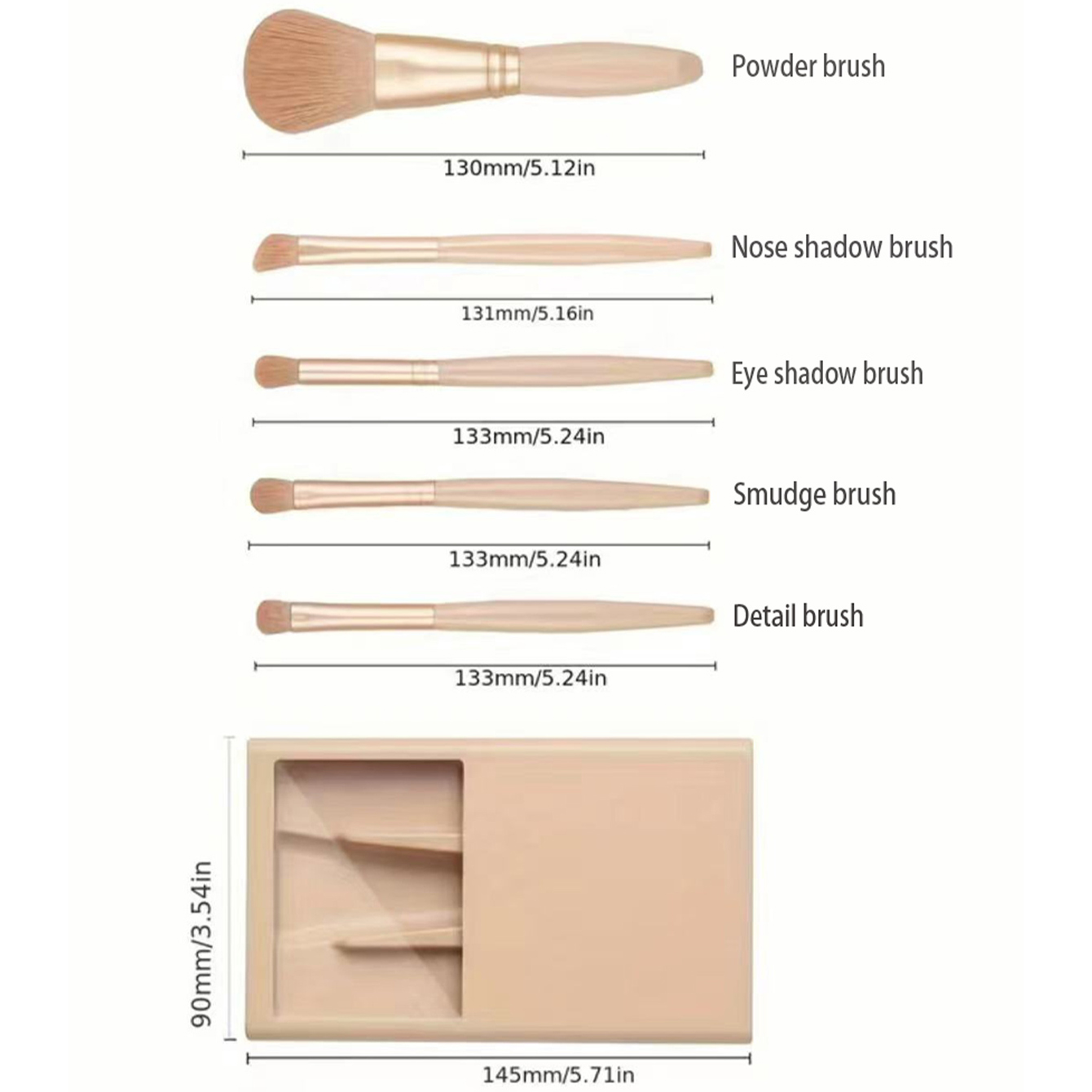 5-częściowy zestaw pędzli kosm – Makeup Beauty Set recenzja i cena